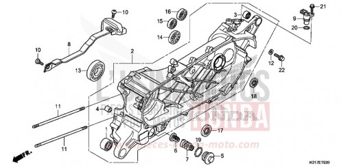 LEFT CRANKCASE SH150D de 2013